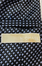 Load image into Gallery viewer, Michael Kors Mens Black Printed Keeper Loop Adjustable Formal Pointed Tie