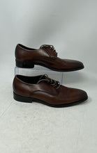 Load image into Gallery viewer, Gifennse Mens Brown Leather Square Toe Lace-Up Derby Dress Shoes Size 11