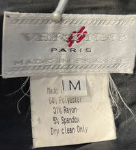 Load image into Gallery viewer, Vertigo Paris Womens Navy Blue 2-Piece Suit Set Size Blazer Medium Pants 6