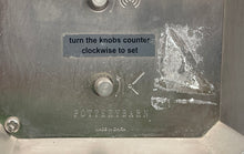 Load image into Gallery viewer, Vintage Pottery Barn Golden Gate Stainless Steel Metal Table Clock Not Tested