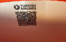 Load image into Gallery viewer, Lacoste Womens Orange Turkish Airlines Zip Top Lined Amenity Travel Pouch Wallet
