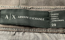 Load image into Gallery viewer, Armani Exchange Womens Gray Denim Dark Wash Cropped Skinny Jeans Size 29