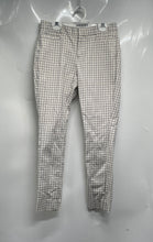 Load image into Gallery viewer, Banana Republic Womens Sloan Off White Grid Print Curvy Fit Ankle Pants Size 0