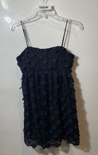 Load image into Gallery viewer, Forever 21 Womens Black Textured Polka Dot Spaghetti Strap Mini Dress Size Small