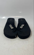 Load image into Gallery viewer, Guess Womens Black Rhinestone Slip-On Round Toe Flip Flop Sandals Size 10 M