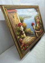 Load image into Gallery viewer, Views From The Patio Signed Painted Wall Hanging Framed Decorative Art Print