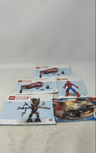 Load image into Gallery viewer, Lot Of 5 Pcs Assorted Lego Marvel Large Print Mixed Instruction Manuals Ages 3+