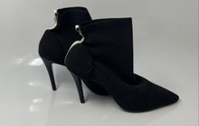 Load image into Gallery viewer, Jorge Bischoff Womens Black Pointed Toe Stiletto Heel Ankle Bootie Size 38