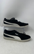 Load image into Gallery viewer, Puma Womens Vikky V2 369725-01 Black Suede Lace-Up Low Top Sneaker Shoes Size 10