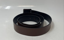 Load image into Gallery viewer, Timberland Mens Dark Brown Black Leather Adjustable Buckle Reversible Dress Belt