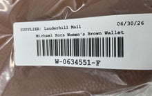 Load image into Gallery viewer, Michael Kors Womens Brown Pebbled Leather Inner Pockets Zip Top Lined Clutch Bag