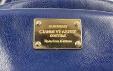 Load image into Gallery viewer, Cianmi Veasrge Womens Blue Quilted Adjustable Strap Backpack Damaged