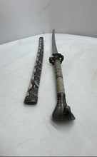 Load image into Gallery viewer, Medieval Saber Single-Handed Collectible Sword With Snakeskin Sheath Replica