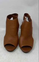 Load image into Gallery viewer, Gianni Bini Womens First Chance Brown Leather Peep Toe Ankle Booties Size 9.5M