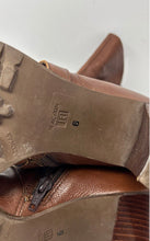 Load image into Gallery viewer, Kenneth Cole Reaction Womens Brown Side Zipper Block Heel Bootie Boots Size 6