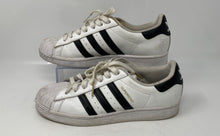Load image into Gallery viewer, Adidas Mens Superstar EG4958 White Black Leather Sneaker Shoes Size 8