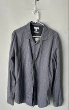 Load image into Gallery viewer, Calvin Klein Mens Gray Collared Slim Fit Long Sleeve Button-Up Shirt Size XL