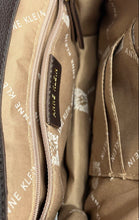 Load image into Gallery viewer, Anne Klein Womens Brown Monogram Adjustable Strap Convertible Crossbody Bag