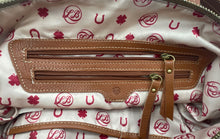 Load image into Gallery viewer, Lucky Brand Womens Beige Brown Double Handle Pockets Zip Top Lined Tote Handbag