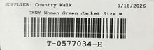 Load image into Gallery viewer, DKNY Womens Green Long Sleeve Snap Front Cropped Utility Jacket Size Medium