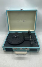 Load image into Gallery viewer, Crosley Cruiser Deluxe Sky-Blue Suitcase Turntable Record Player Not Tested