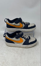 Load image into Gallery viewer, Nike Kids Court Borough Low Recraft White Blue Yellow Sneaker Shoes Size 13C