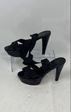 Load image into Gallery viewer, Donald J. Pliner Womens Black Leather Peep Toe Platform Strappy Sandals Sz 7.5M