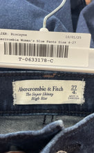 Load image into Gallery viewer, Abercrombie & Fitch Womens Blue High-Rise Super Skinny Leg Jeans Pants Size 27/4