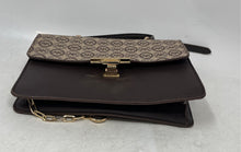 Load image into Gallery viewer, Anne Klein Womens Brown Monogram Adjustable Strap Convertible Crossbody Bag