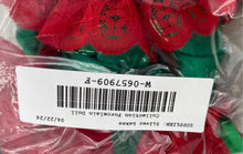 Load image into Gallery viewer, Blonde Hair Green Eyes Standing Porcelain Doll Collection In Green Red Dress