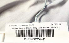 Load image into Gallery viewer, Adidas Mens Gray White Elastic Waist Pull On Activewear Athletic Shorts Size S