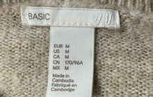 Load image into Gallery viewer, H&M Basic Womens Beige Marled Long Sleeve Cowl Neck Pullover Sweater Size M