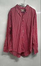 Load image into Gallery viewer, Michael Kors Mens Red Striped Print Cotton Long Sleeve Button-Up Shirt Size XXL