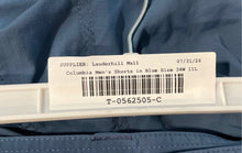 Load image into Gallery viewer, Columbia Mens Blue Flat Front Slash Pockets Cargo Shorts Size 34W 11L
