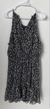 Load image into Gallery viewer, Nine West Womens Black White Zebra Print Sleeveless Short Mini Dress Size Large