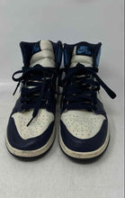 Load image into Gallery viewer, Nike Boys Air Jordan 1 Retro High Blue White Lace-Up Sneaker Shoes Size 7Y