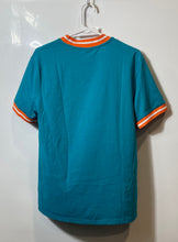 Load image into Gallery viewer, NFL Team Apparel Boys Green Miami Dolphins Short Sleeve Football T-Shirt Size M