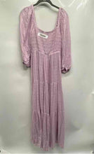Load image into Gallery viewer, L*Space Womens Purple Long Sleeve Square Neck Smocked Maxi Dress Size MD