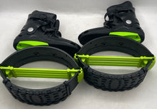 Load image into Gallery viewer, Unisex Black Green Adjustable Ratchet Buckle Jumping Skates Size EUR 36/38