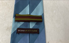 Load image into Gallery viewer, BCBG Attitude Mens Blue Striped Silk Adjustable Pointed Tie One Size