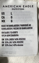 Load image into Gallery viewer, American Eagle Outfitters Mens Gray White Trekker Drawstring Chino Shorts Size L