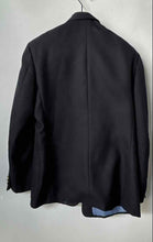 Load image into Gallery viewer, Mario Zignone Mens Navy Blue Long Sleeve Notch Lapel Two-Button Blazer Size 44L