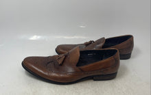 Load image into Gallery viewer, Mens Brown Vera Pelle Tassel Wingtip Slip-On Loafer Shoes Size EUR 42