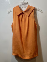 Load image into Gallery viewer, Vince Camuto Womens Orange Textured Sleeveless Cowl Neck Blouse Top Size Medium