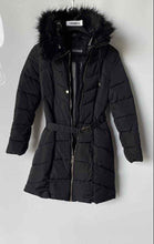 Load image into Gallery viewer, Guess Womens Black Long Sleeve Front Full-Zip Winter Puffer Jacket Size Medium