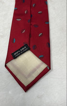 Load image into Gallery viewer, Pierre Cardin Mens Red Printed Silk Adjustable Pointed Tie One Size