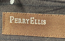 Load image into Gallery viewer, Perry Ellis Mens Brown Striped Long Sleeve Collared Button-Up Shirt Size Large