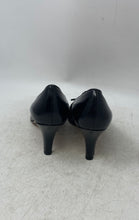 Load image into Gallery viewer, Amalfi Womens Black Leather Peep Toe Slip-On Stiletto Pump Heels Size 8 AA