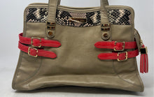Load image into Gallery viewer, Gianni Bini Womens Multicolor Snake Print Inner Pockets Zipper Shoulder Bag