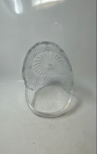 Load image into Gallery viewer, Crystal Clear Pressed Glass Oval Shape Decorative Egg Basket With Handle